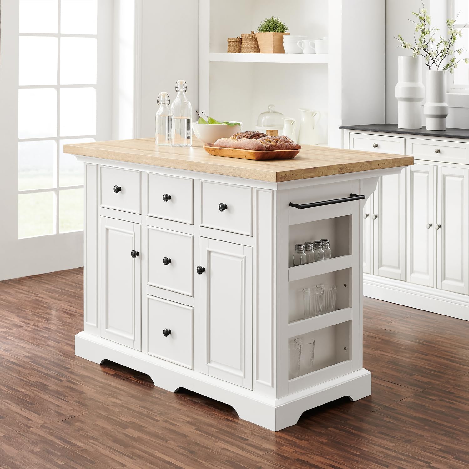 Amazon.com: Maykoosh Kitchen Island Wood Top - Storage Cart